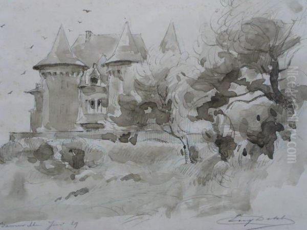 Le Chateau Lavis Oil Painting by Eugene Delatre