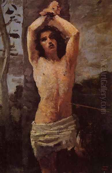 Saint Sebastian Oil Painting by Jean-Baptiste-Camille Corot