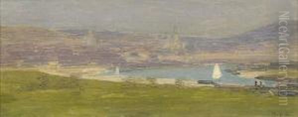 Vue De Rouen Oil Painting by Joseph Delattre