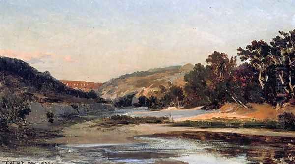 Aqueduct, 1839 Oil Painting by Jean-Baptiste-Camille Corot