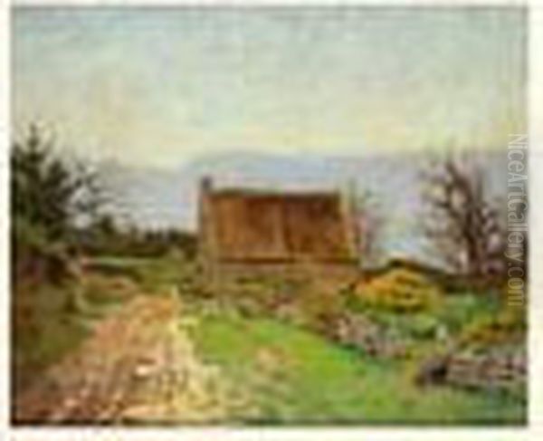 Maison Dans Un Paysage Oil Painting by Henri Delavallee