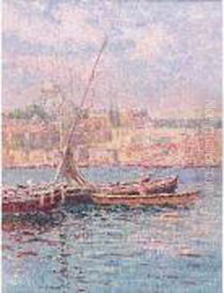 La Corne D'or, Istanbul, Circa 1899 Oil Painting by Henri Delavallee