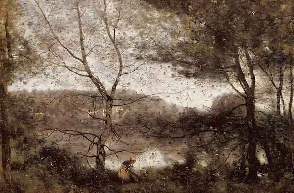 Ville d'Avray II Oil Painting by Jean-Baptiste-Camille Corot