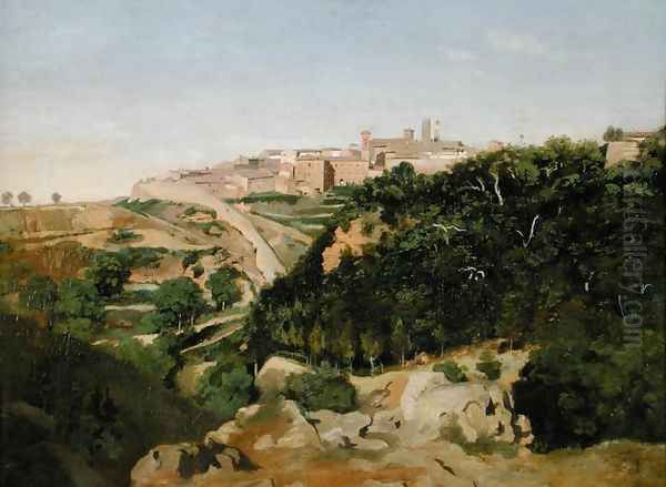 Volterra, 1834 Oil Painting by Jean-Baptiste-Camille Corot