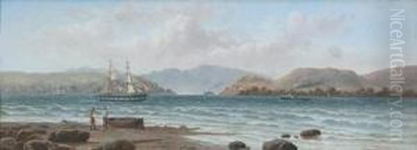 North Of Browns River, River Derwent, Hobart, Tasmania Oil Painting by Valentine, Val Delawarr