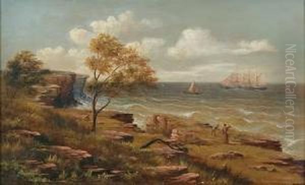 The Cliffs At Bondi Oil Painting by Valentine, Val Delawarr