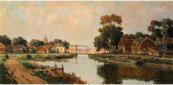 Bij Loenen Oil Painting by Gerardus Johannes Delfgaauw