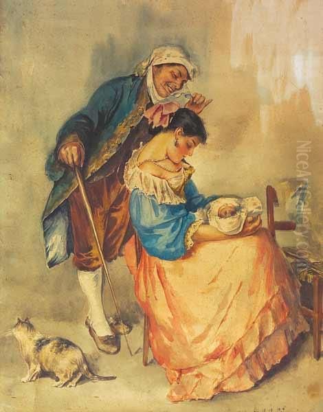 Maternidad Oil Painting by Arnaldo Delisio