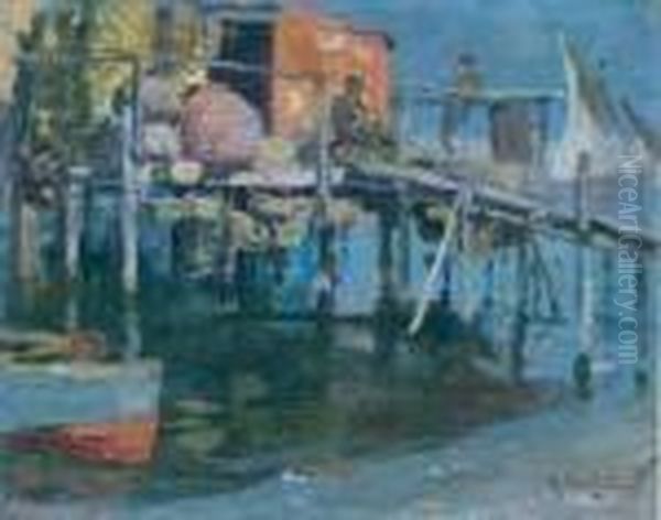 Marina Oil Painting by Arnaldo Delisio