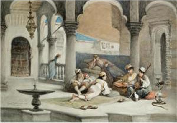 The Gynaeceum Oil Painting by Cesare Felix dell' Acqua