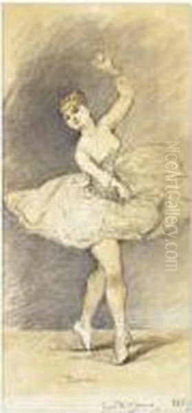 Gymnaste, Charmeuse, Equilibriste Et Danseuse Oil Painting by Cesare Felix dell' Acqua