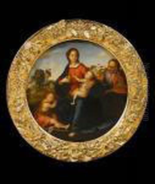 The Holy Family With The Infant Saint John The Baptist Oil Painting by Fra Bartolommeo della Porta