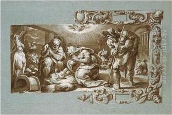 The Adoration Of The Shepherds Oil Painting by Giovanni Battista della Rovere