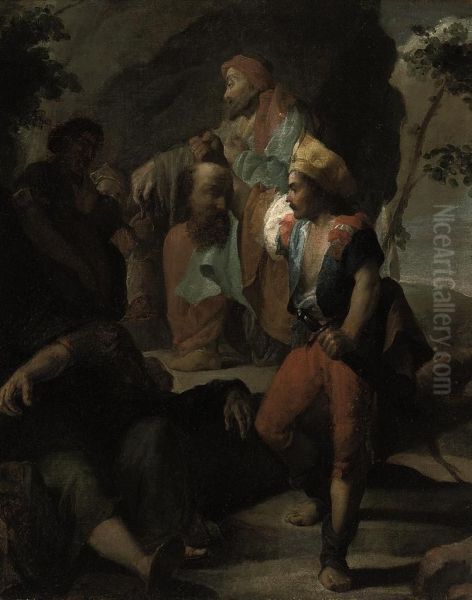 The Beheading Of Saint John The Baptist Oil Painting by Pietro Della Vecchio