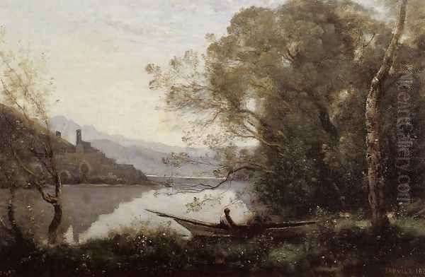 Souvenir of Italy I Oil Painting by Jean-Baptiste-Camille Corot