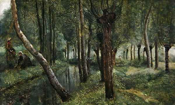 The Dyke, c.1865 Oil Painting by Jean-Baptiste-Camille Corot