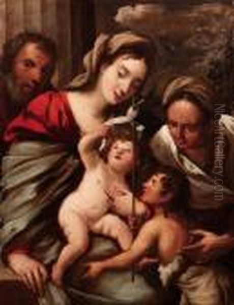 Sacra Famiglia Oil Painting by Pietro Della Vecchio