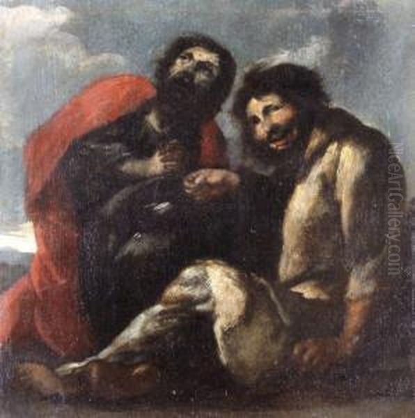 Osztozkodok Oil Painting by Pietro Della Vecchio