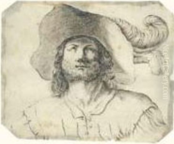 Tete D'homme Portant Un Chapeau Oil Painting by Pietro Della Vecchio