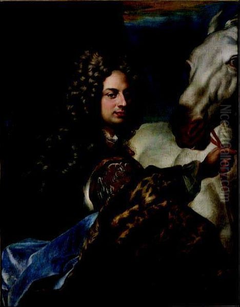 Ritratto Di Giovane Patrizio Genovese Oil Painting by Giovanni Maria Delle Piane