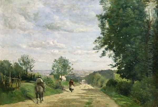 The Road to Sevres, 1858-59 Oil Painting by Jean-Baptiste-Camille Corot