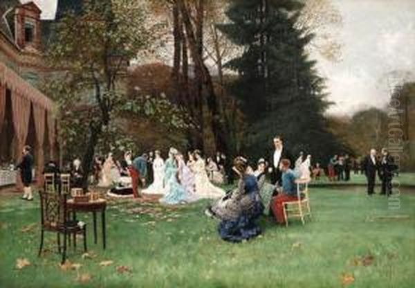 Les Noces, Fontainebleau Oil Painting by Charles Edouard Edmond Delort