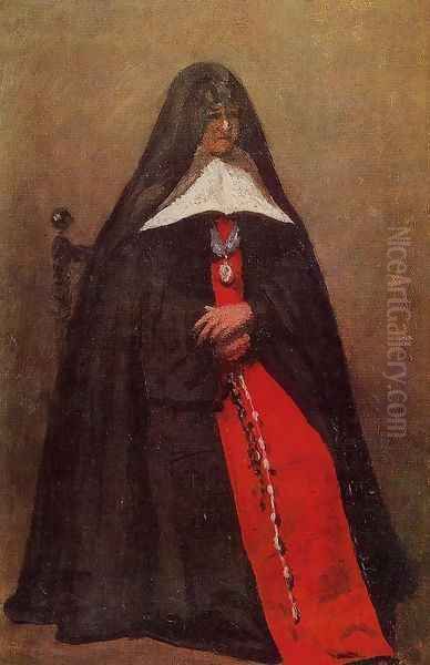 The Mother Superior of the Convent of the Annonciades Oil Painting by Jean-Baptiste-Camille Corot