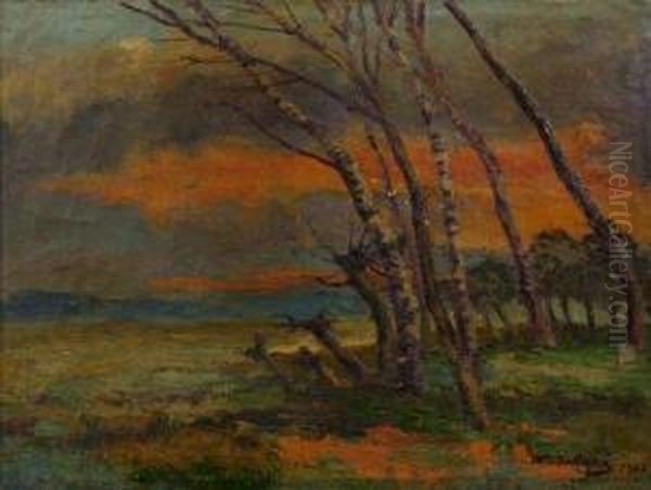 Paysage Oil Painting by Willem Charles L. Delsaux