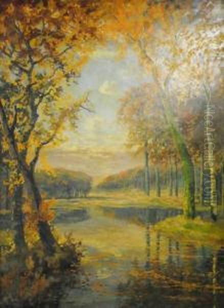 Sous-bois Oil Painting by Willem Charles L. Delsaux