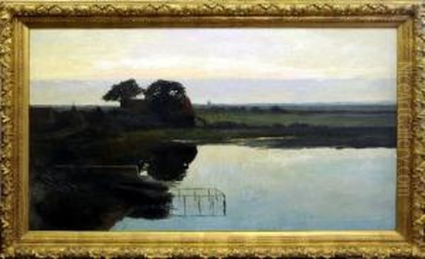 [quietude Des Soirs De Septembre ] Oil Painting by Willem Charles L. Delsaux