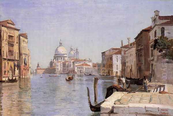 Venice - View of Campo della Carita from the Dome of the Salute Oil Painting by Jean-Baptiste-Camille Corot