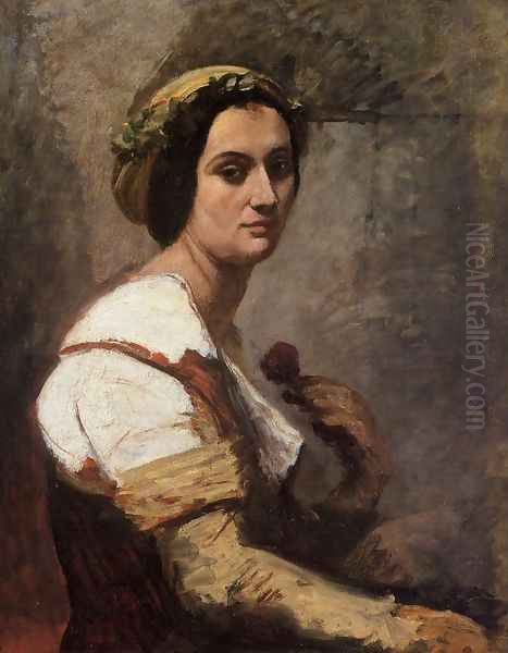 Sibylle Oil Painting by Jean-Baptiste-Camille Corot