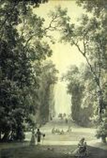 Vue Prise Dans Le Parc De Saint-cloud En 1785 by Pierre-Antoine Demachy