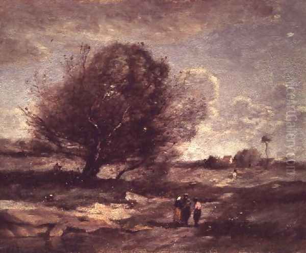 Memories of Picardie Oil Painting by Jean-Baptiste-Camille Corot