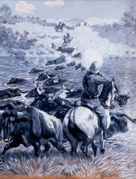 The River Encounter Oil Painting by Edwin Willard Deming