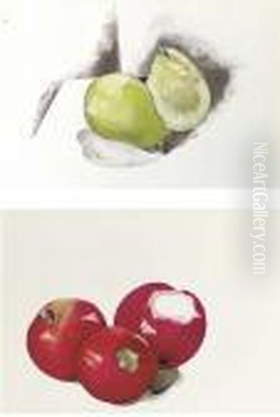 Still Life With Pears; And Red Apples: A Double-sided Work by Charles Demuth