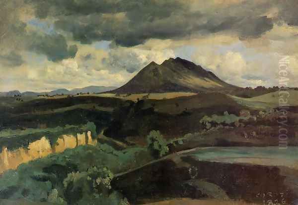 La Monta Soracte Oil Painting by Jean-Baptiste-Camille Corot