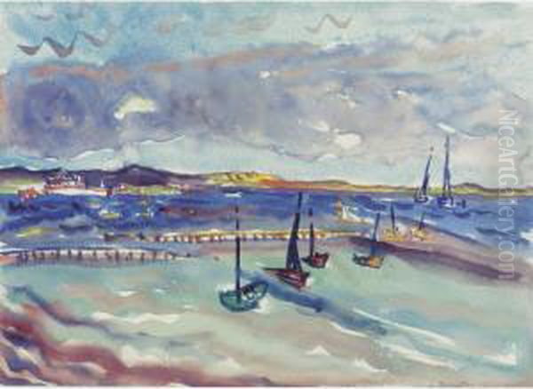 The Bay, Provincetown Oil Painting by Charles Demuth