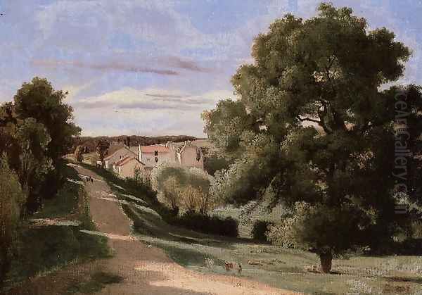 Little Chaville Oil Painting by Jean-Baptiste-Camille Corot