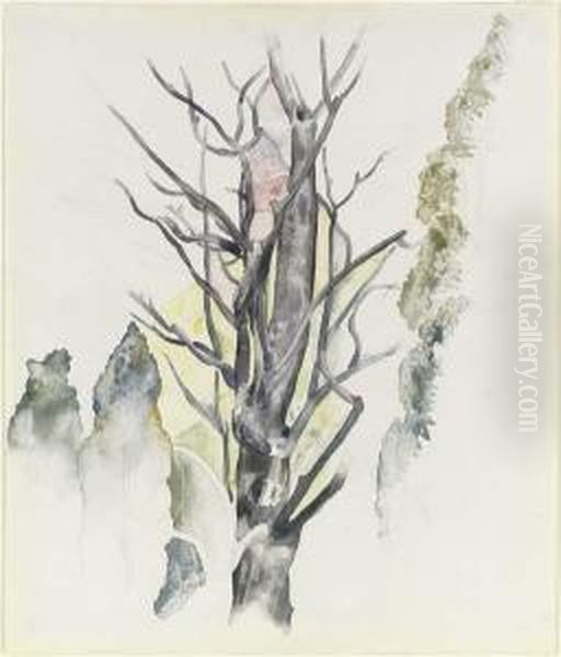 Trees Oil Painting by Charles Demuth