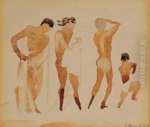 Semi-nude Figures Oil Painting by Charles Demuth