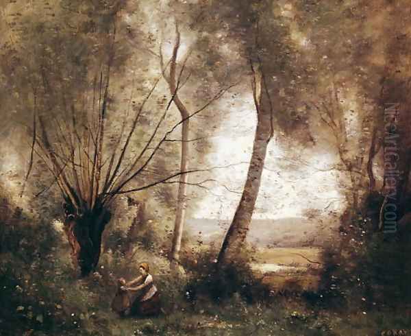 Landscape 2 Oil Painting by Jean-Baptiste-Camille Corot