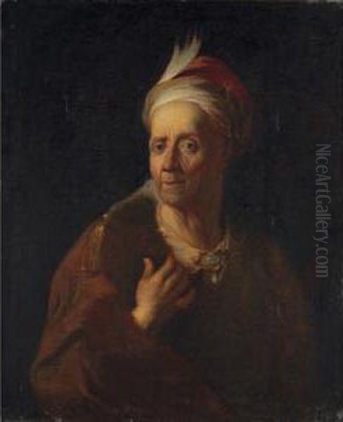 A Magus Oil Painting by Balthasar Denner