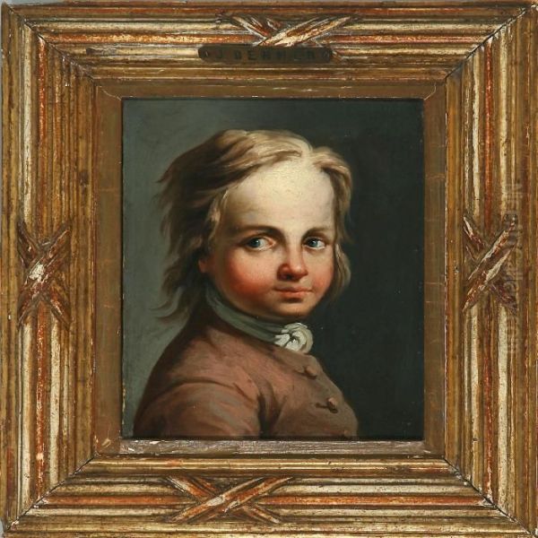 A Boy Oil Painting by Balthasar Denner