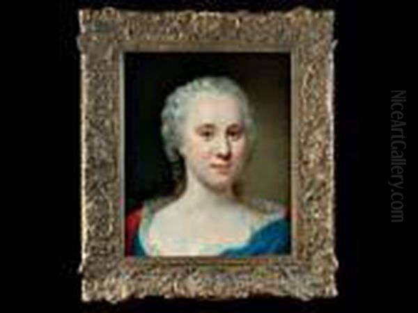 Portrait Einer Jungen Dame Oil Painting by Balthasar Denner