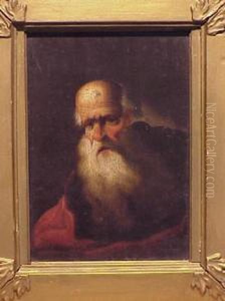 Portrait Of An Old Man Oil Painting by Balthasar Denner