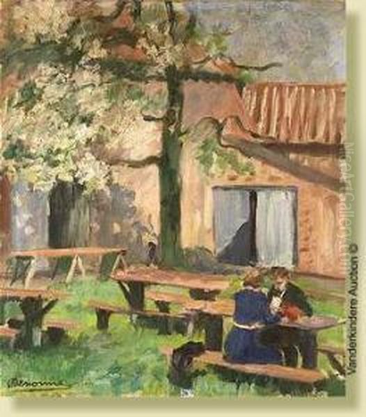 Terrasse De La Ferme Rose Animee A Uccle by Alexandre Denonne