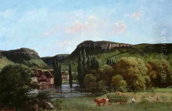 View of Ornans, 1864 Oil Painting by Jean-Baptiste-Camille Corot