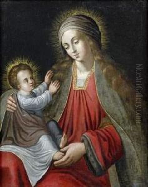 La Viergeet L'enfant Jesus Oil Painting by Claude Deruet