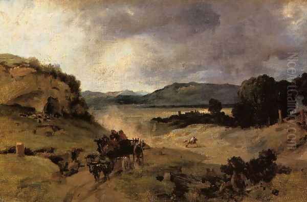 The Roman Campagna I Oil Painting by Jean-Baptiste-Camille Corot